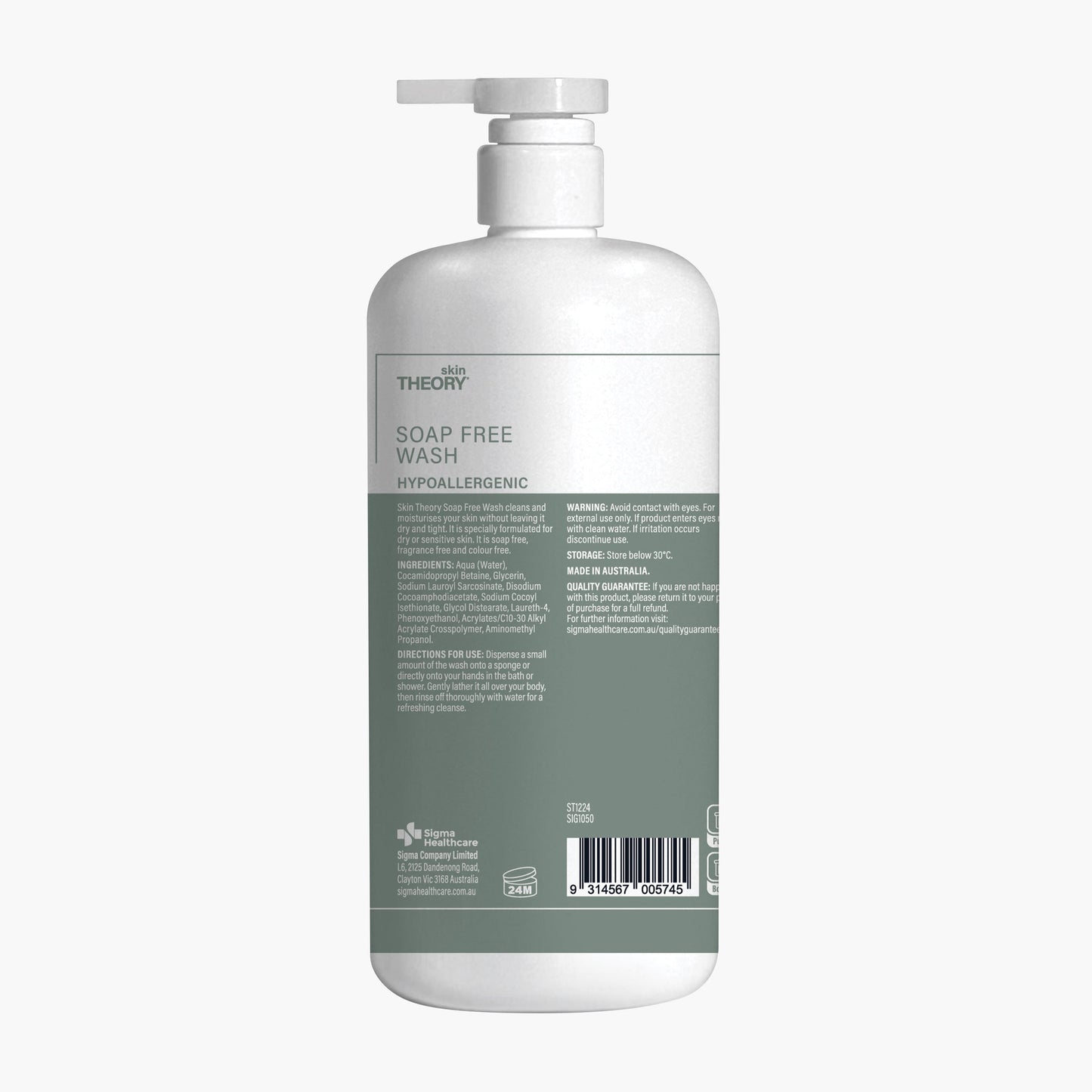 Skin Theory Soap Free Wash 1l