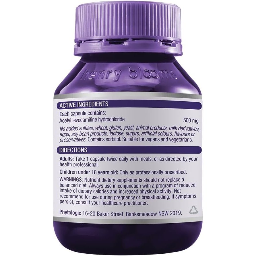 Henry Blooms Acetyl-L -Carnitine 500 60c