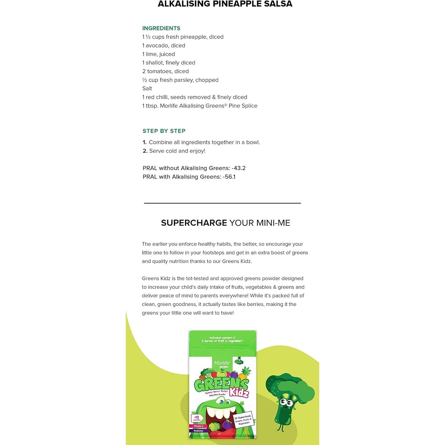 Morlife Alkalising Greens Pine Splice 200g