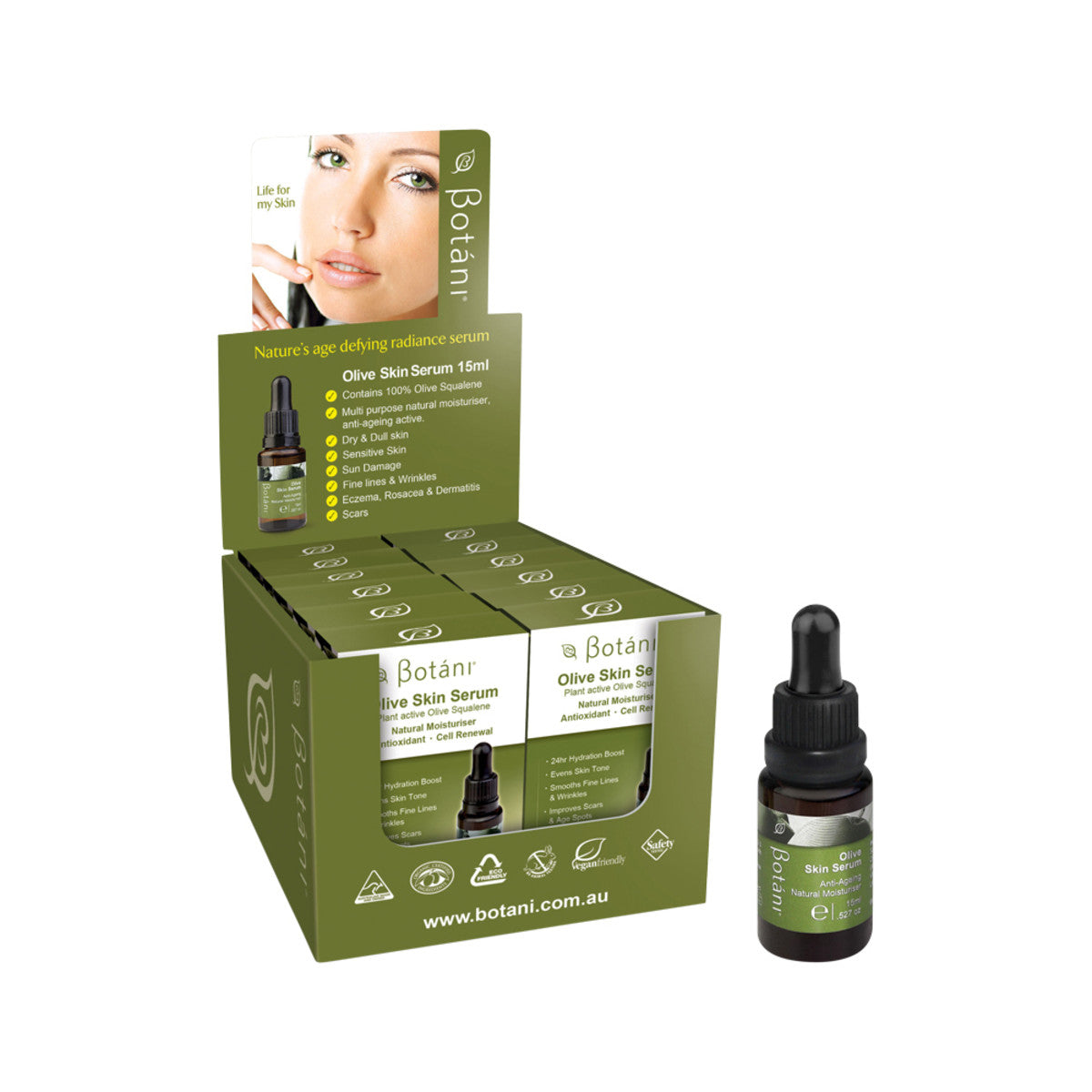 Botani Olive Skin Serum 15ml 12 Pack