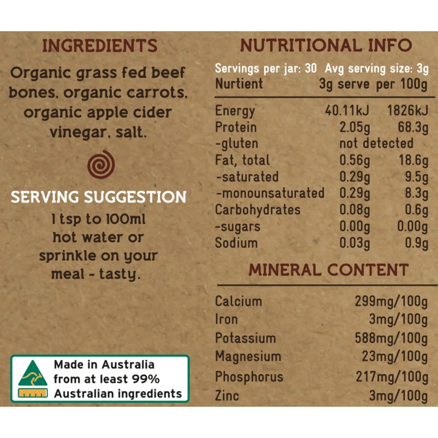 Broth Of Life Organic Dehydrated Beef Broth Fodmap Friendly 90GM