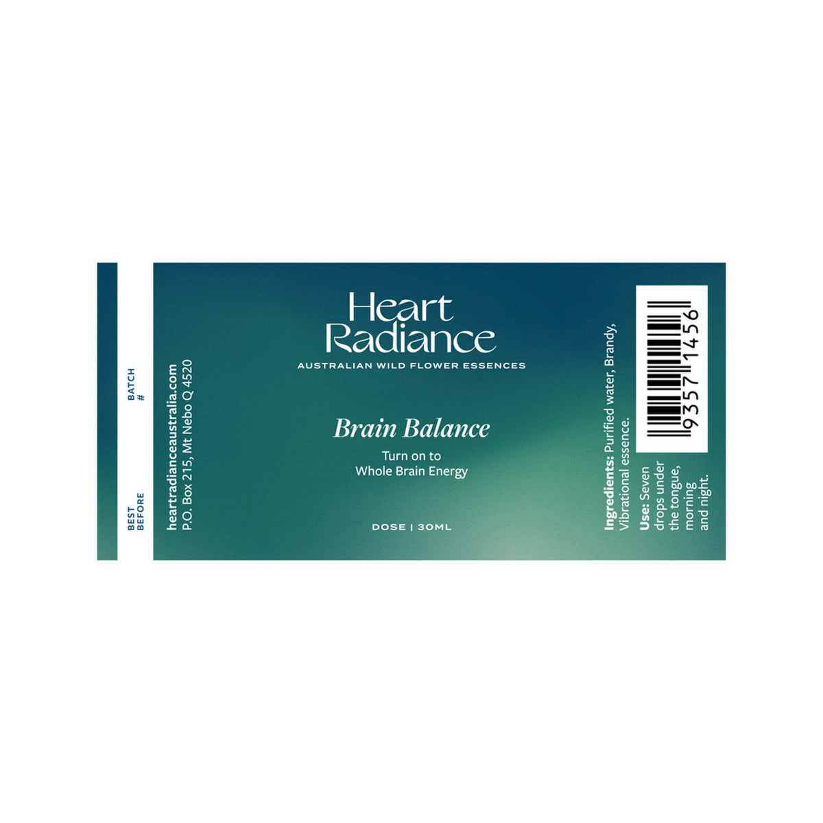 Heart Radiance (Australian Wild Flower Essences) Brain Balance 30ml