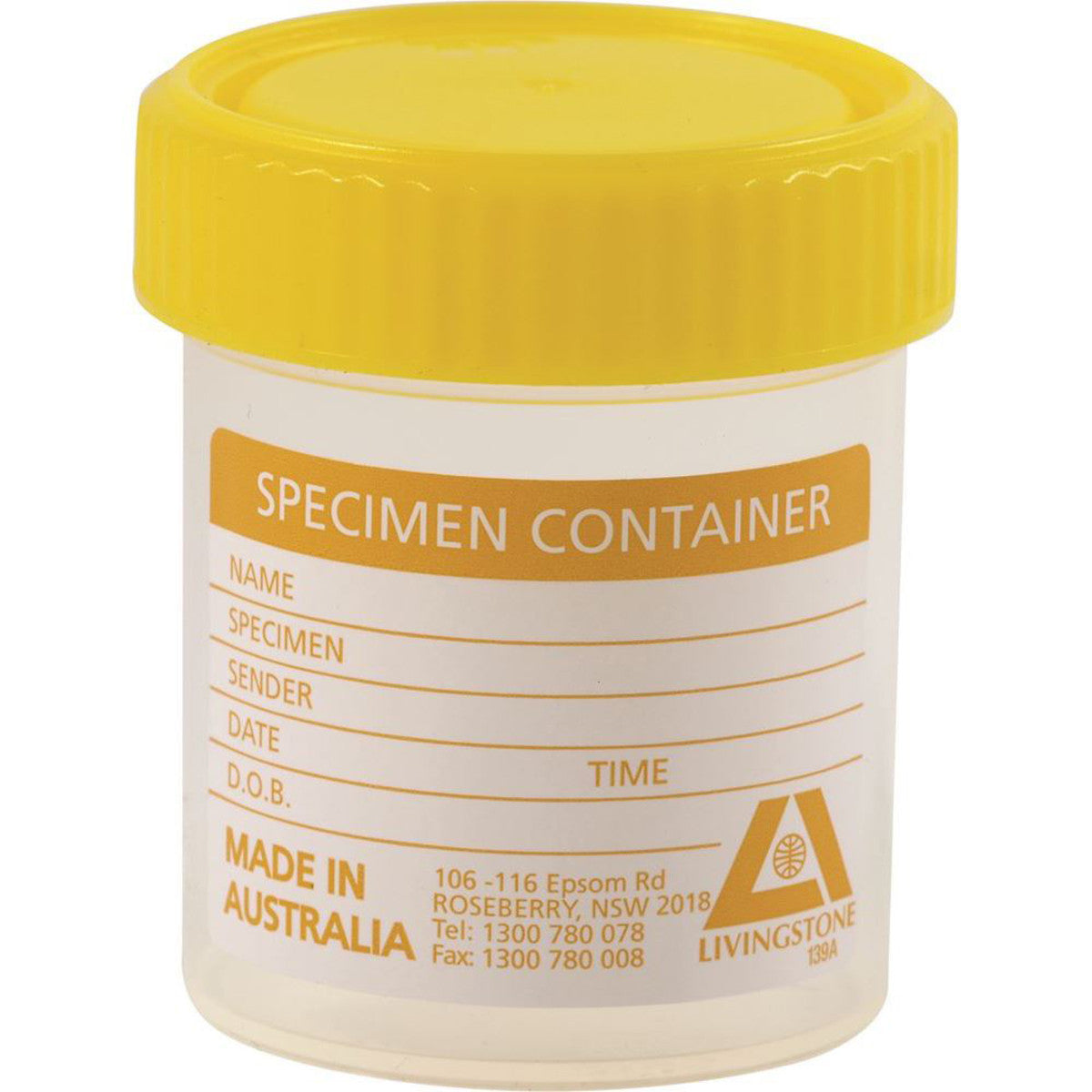 Specimen Jar Labelled 70ml