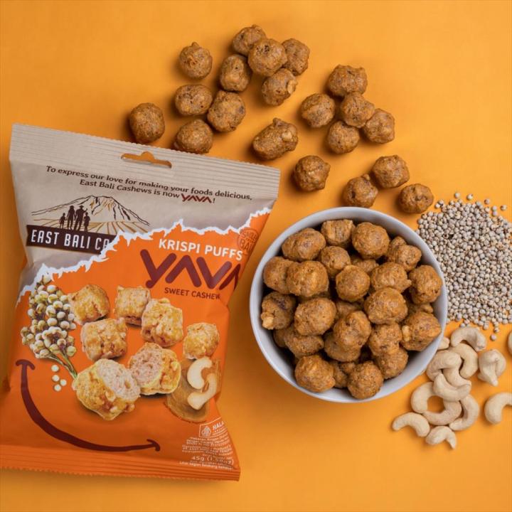YAVA Krispi Puffs Sweet Cashews 45g