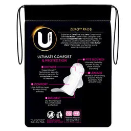 U By Kotex Pad Zero Super Wing 10 Pack Z6