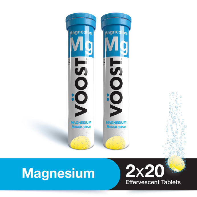 Vöost Mg Magnesium Natural Citrus Flavour 40 Effervescent Tablets