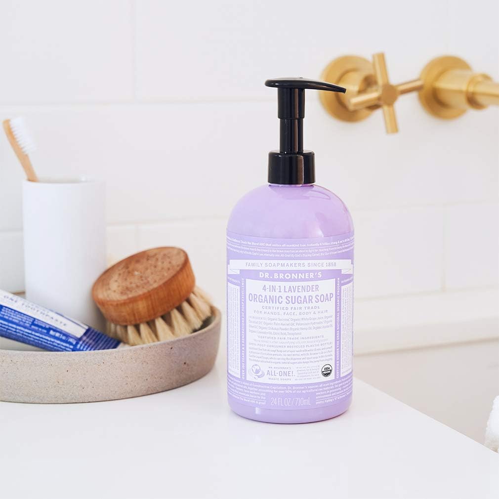 Dr. Bronner's Organic Sugar Soap 4-in-1 Lavender (pump) 710ml