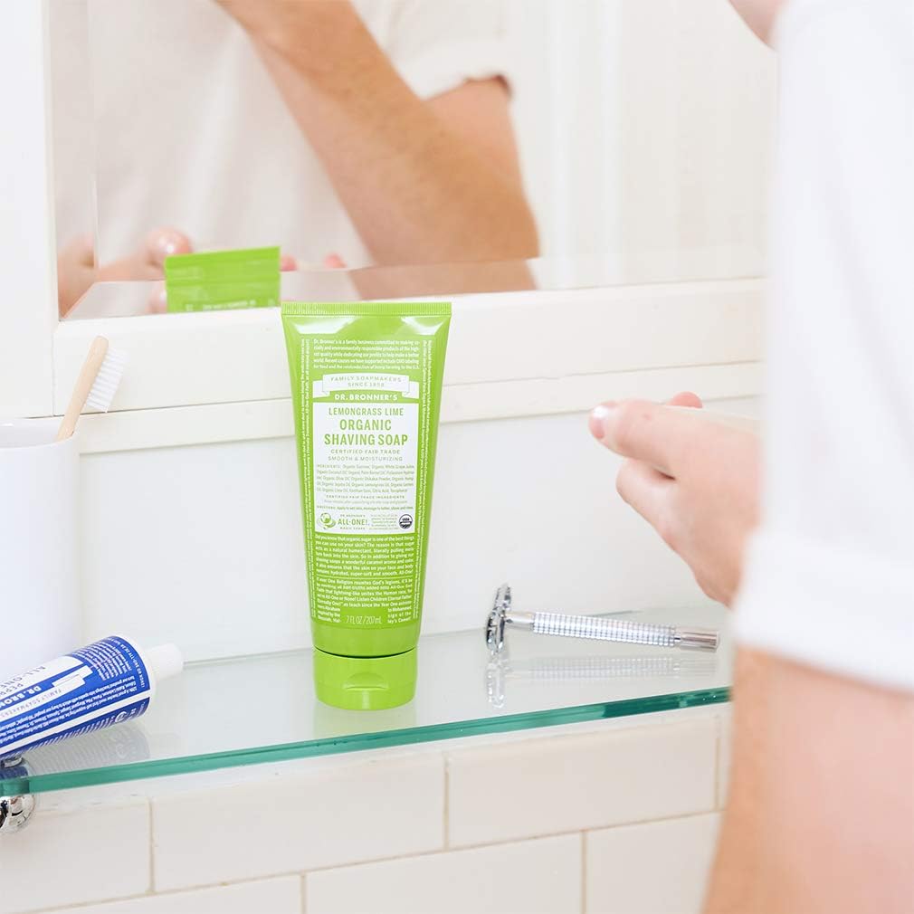 Dr. Bronner's Organic Shaving Soap Lemongrass Lime 207ml