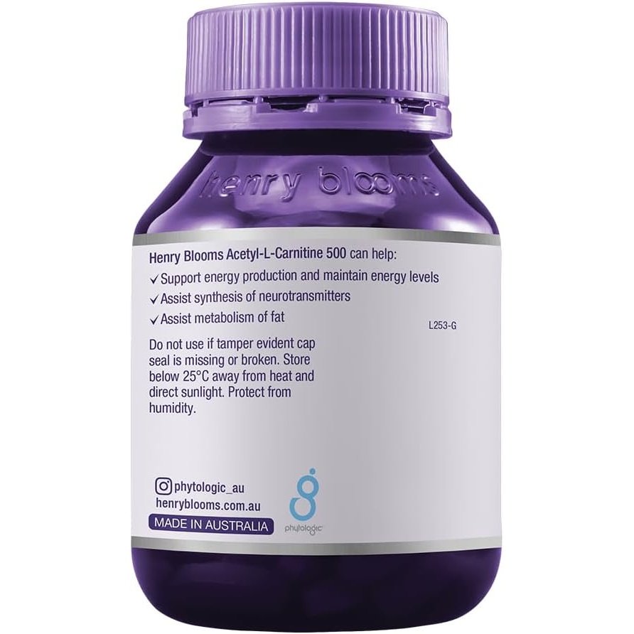 Henry Blooms Acetyl-L -Carnitine 500 60c