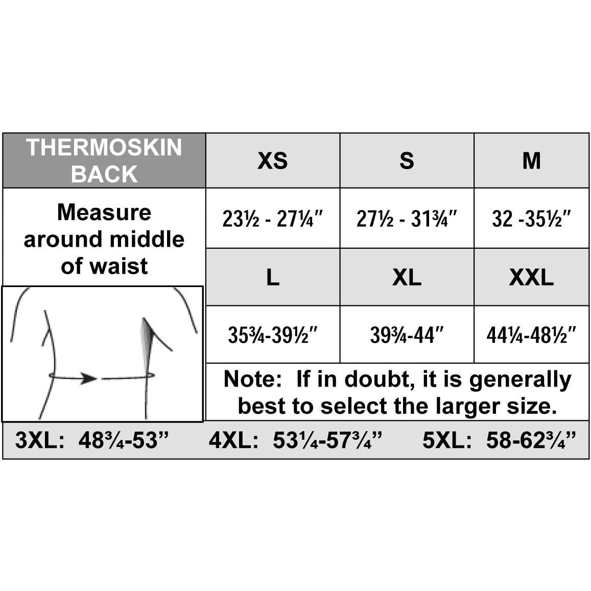 T/skin Thermal Adj Lumbar Suppt Blk L/xl