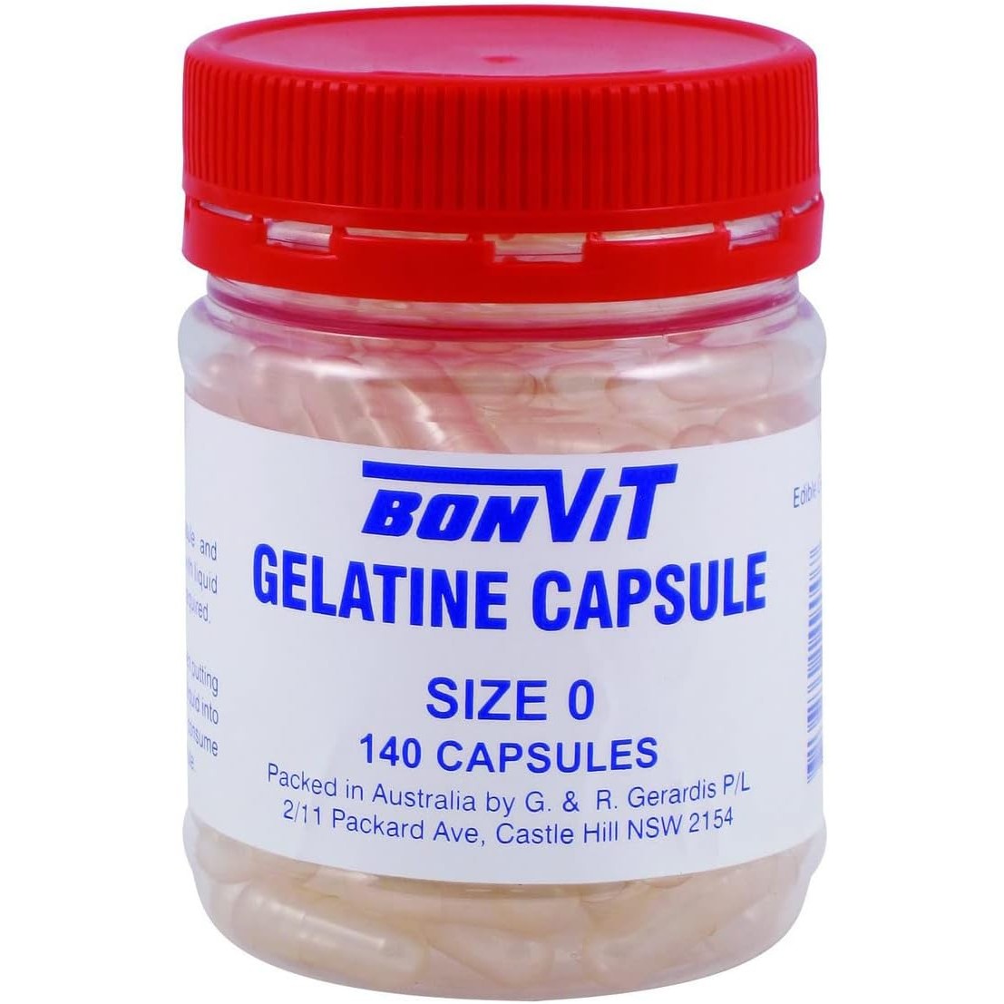 Bonvit Gelatin Capsules 0 Size 140c