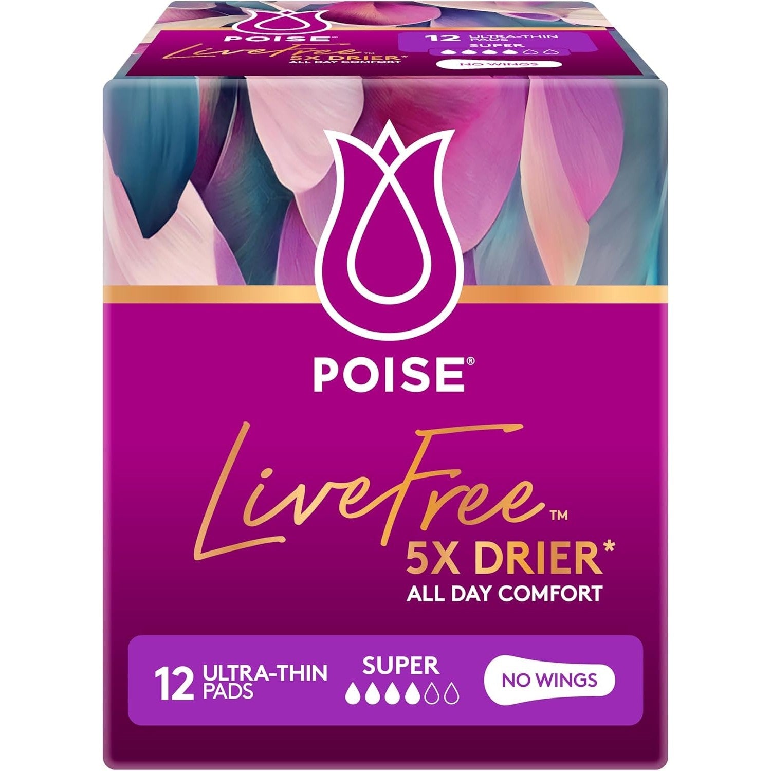 Poise Livefree Pad Super 12pk