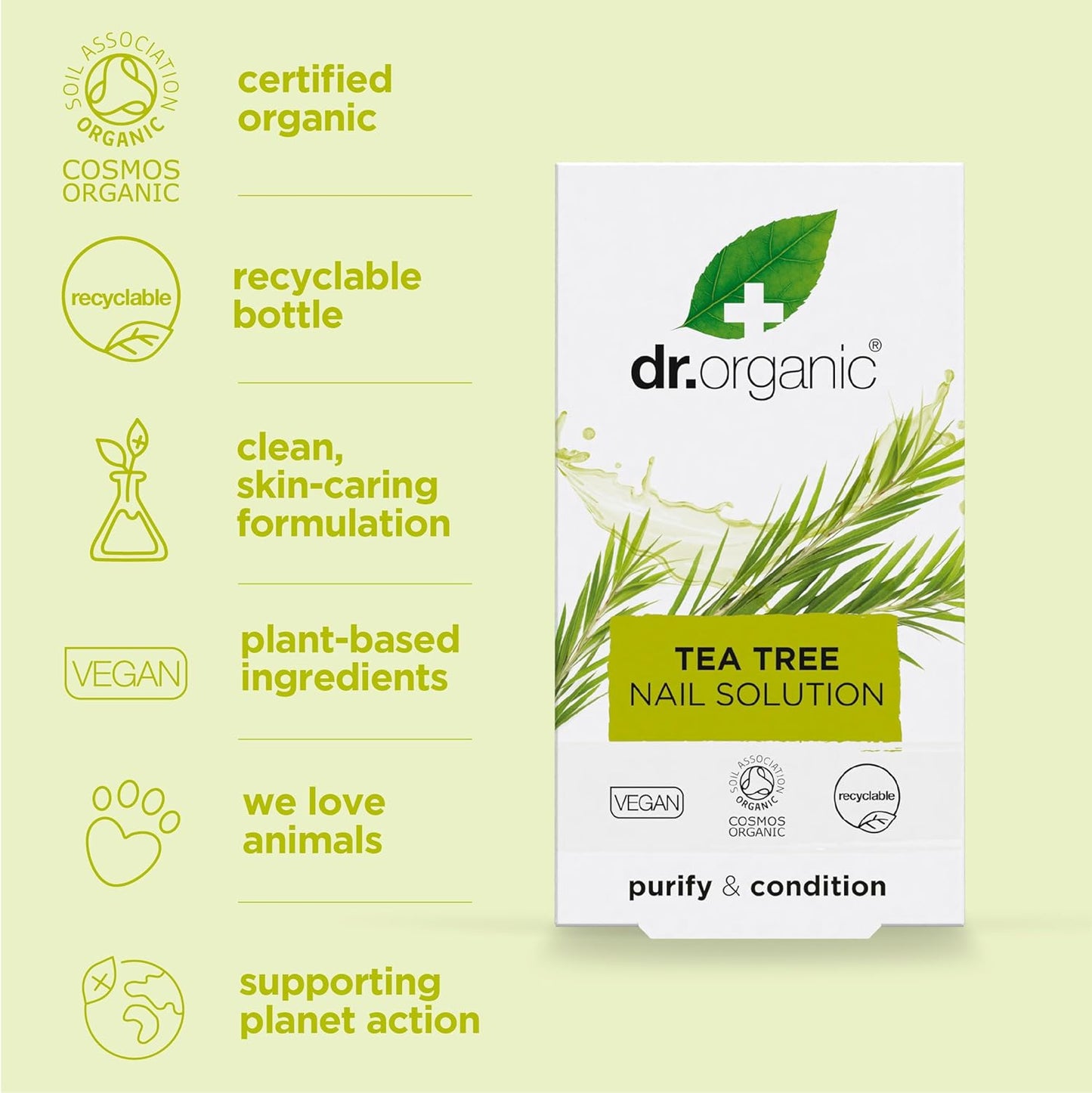 Dr Organic Tea Tree Nail Solution 10ml