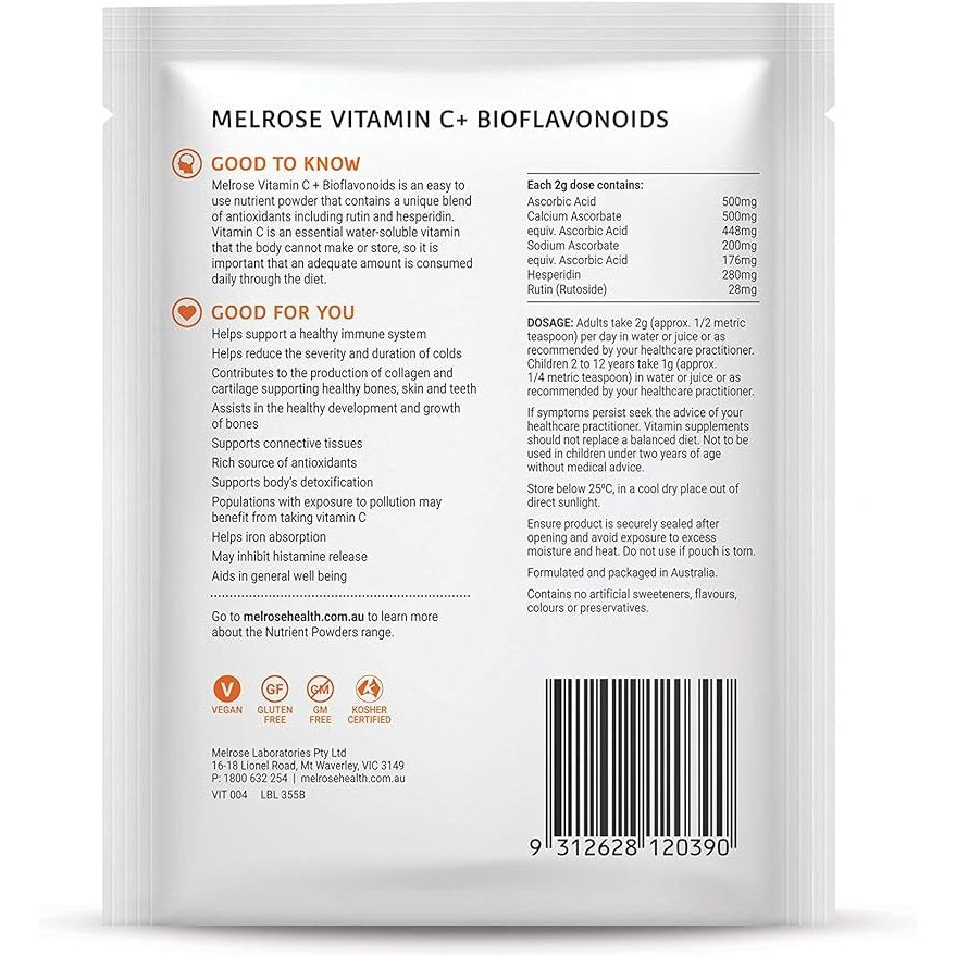 Melrose Vitamin C Plus Bioflavonoids Orange Flavoured 100g