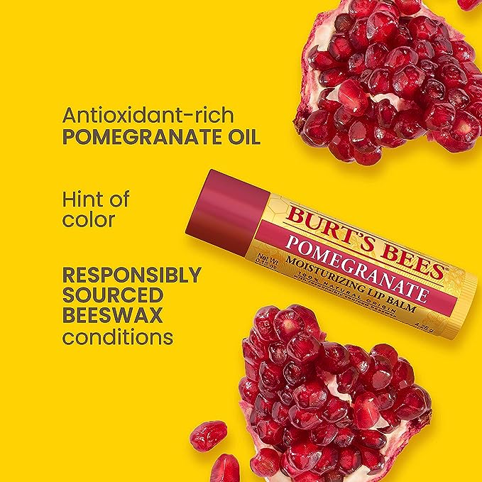 Burt's Bees Moisturising Lip Balm Pomegranate 4.25g