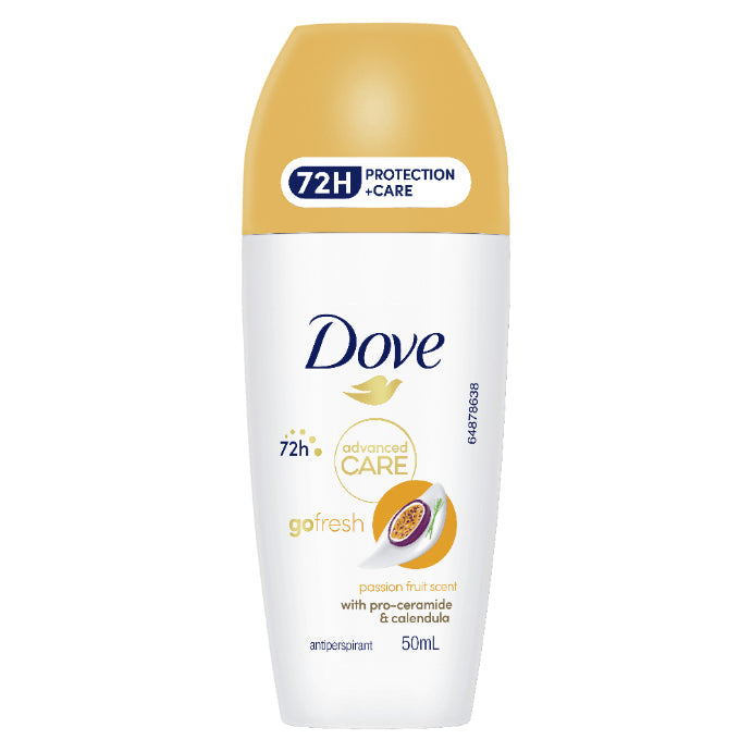 Dove Advanced Care Antiperspirant 72HR Protection Passionfruit Roll-On 50mL