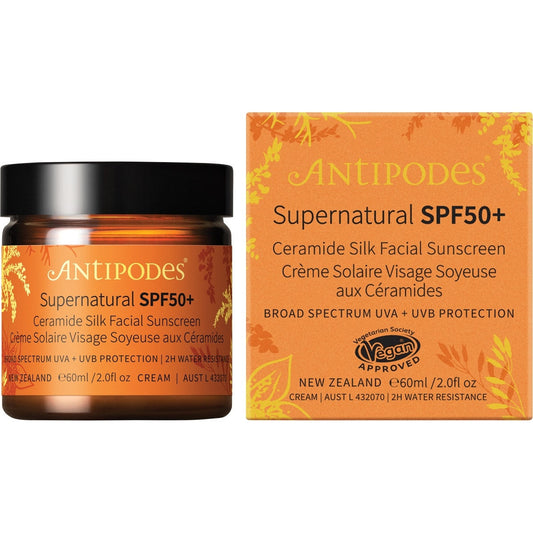 Antipodes Supernatural Spf50+ Ceramide Silk Sunscreen 60ml