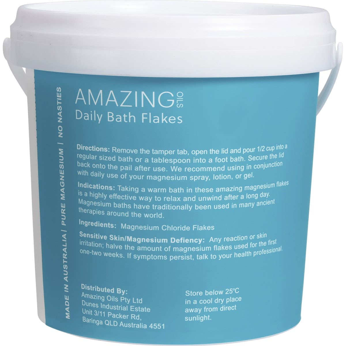 Amazing Oils Magnesium Bath Flakes Natural Relief 2kg