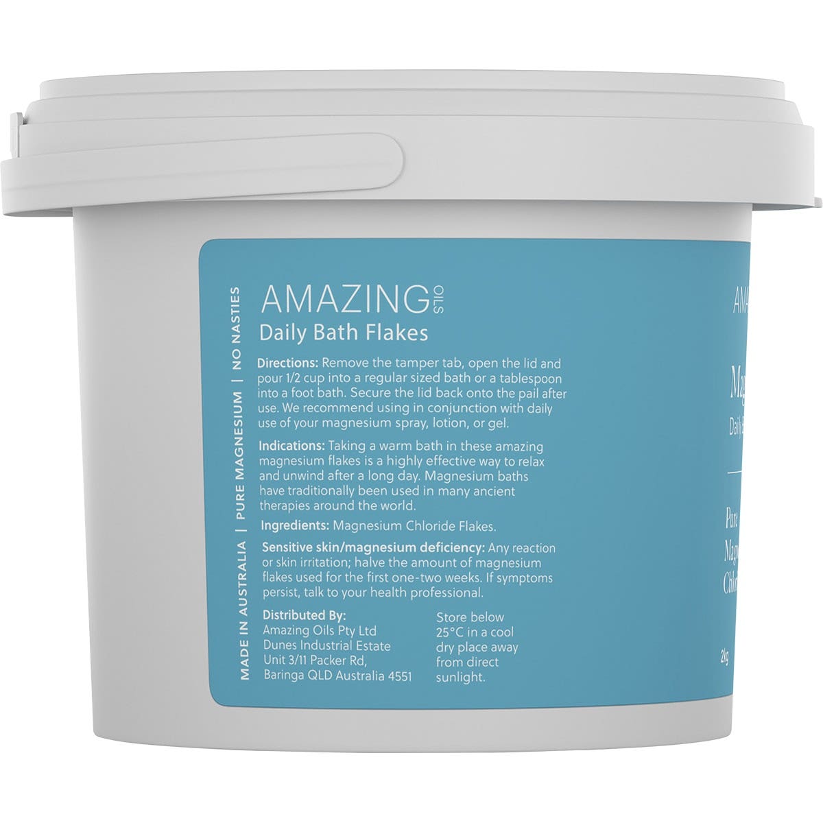 Amazing Oils Magnesium Bath Flakes Natural Relief 2kg