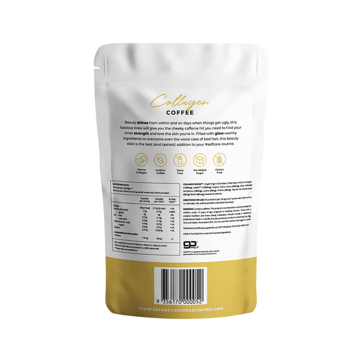 Before You Speak Collagen Coffee Original 6.5g x 7 Pack