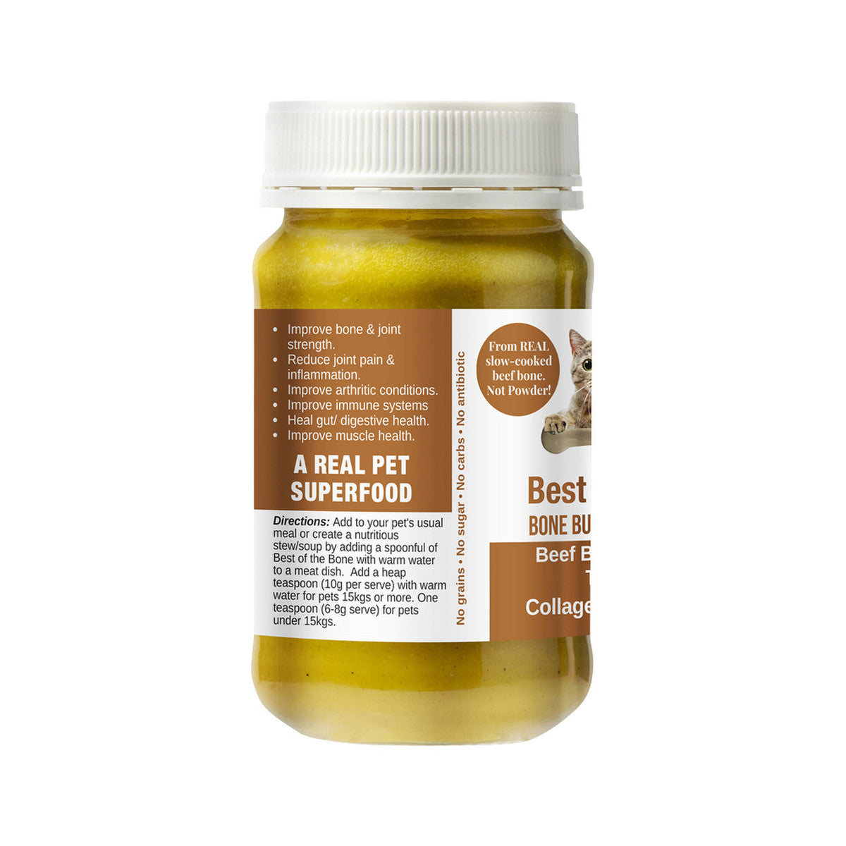 Best of the Bone Bone Buddies Pet Bone Broth Beef Concentrate With Organic Turmeric-ginger 375g