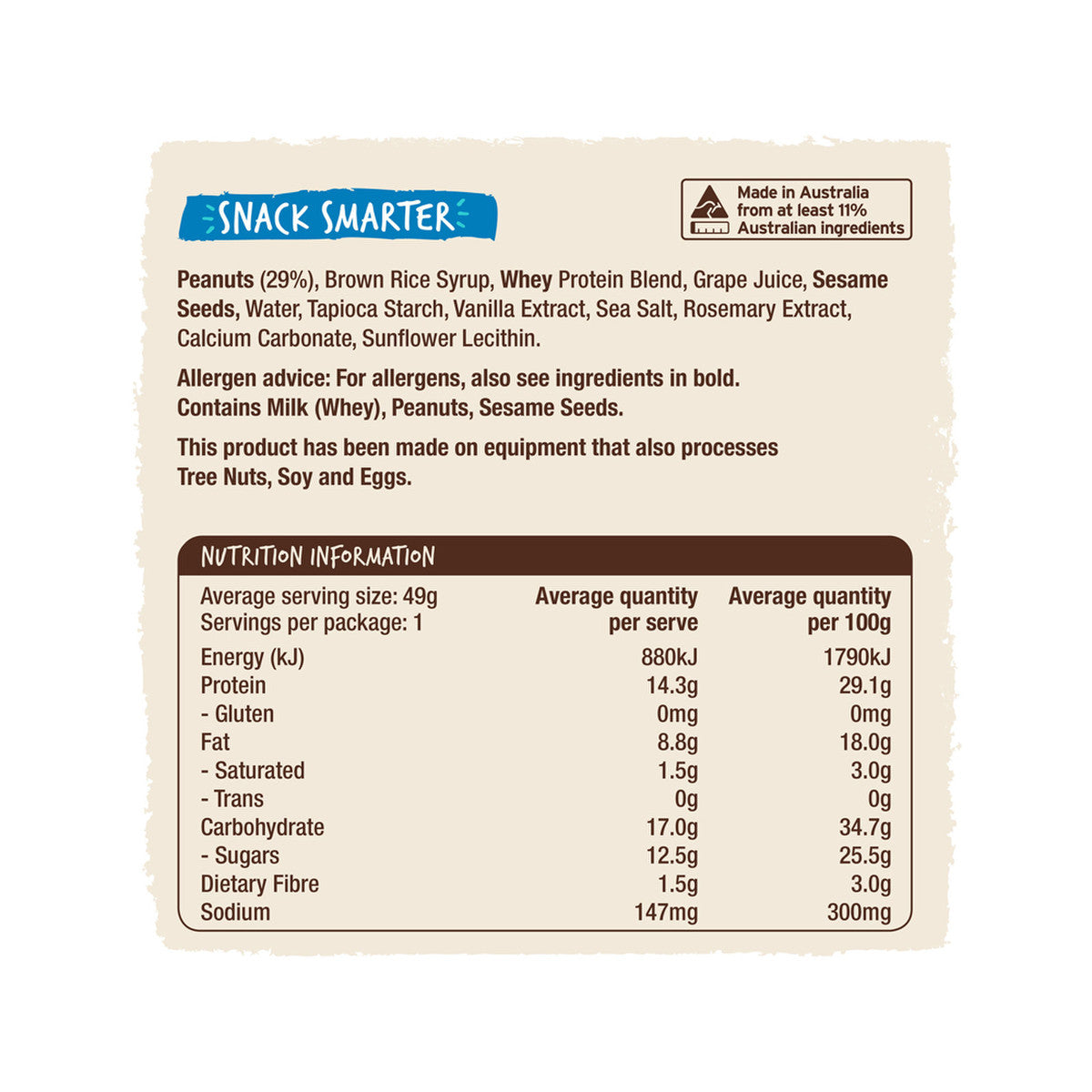 Bounce Protein Balls Peanut 49g 12 Pack