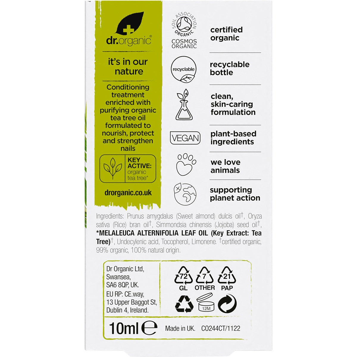 Dr Organic Tea Tree Nail Solution 10ml