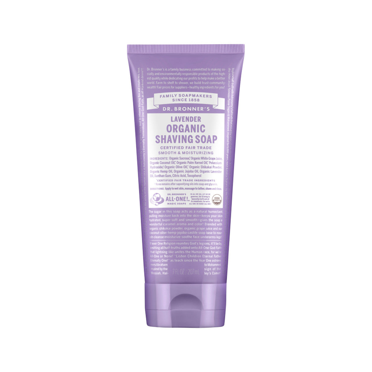 Dr. Bronner's Organic Shaving Soap Lavender 207ml