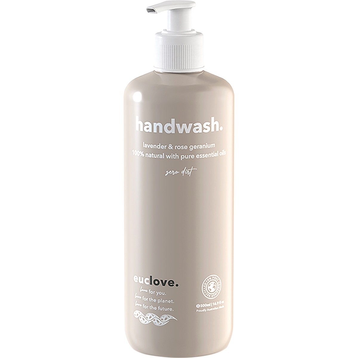 Euclove Hand Wash Lemongrass, Palmarosa & Cedarwood Pump 500ml