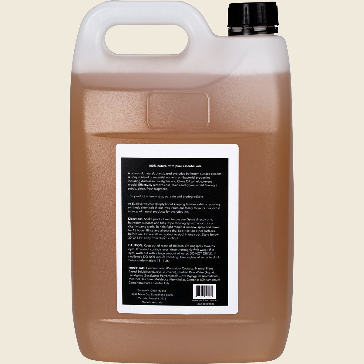 Euclove Bathroom Cleaner Eucalyptus, Clove & Tea Tree 5L