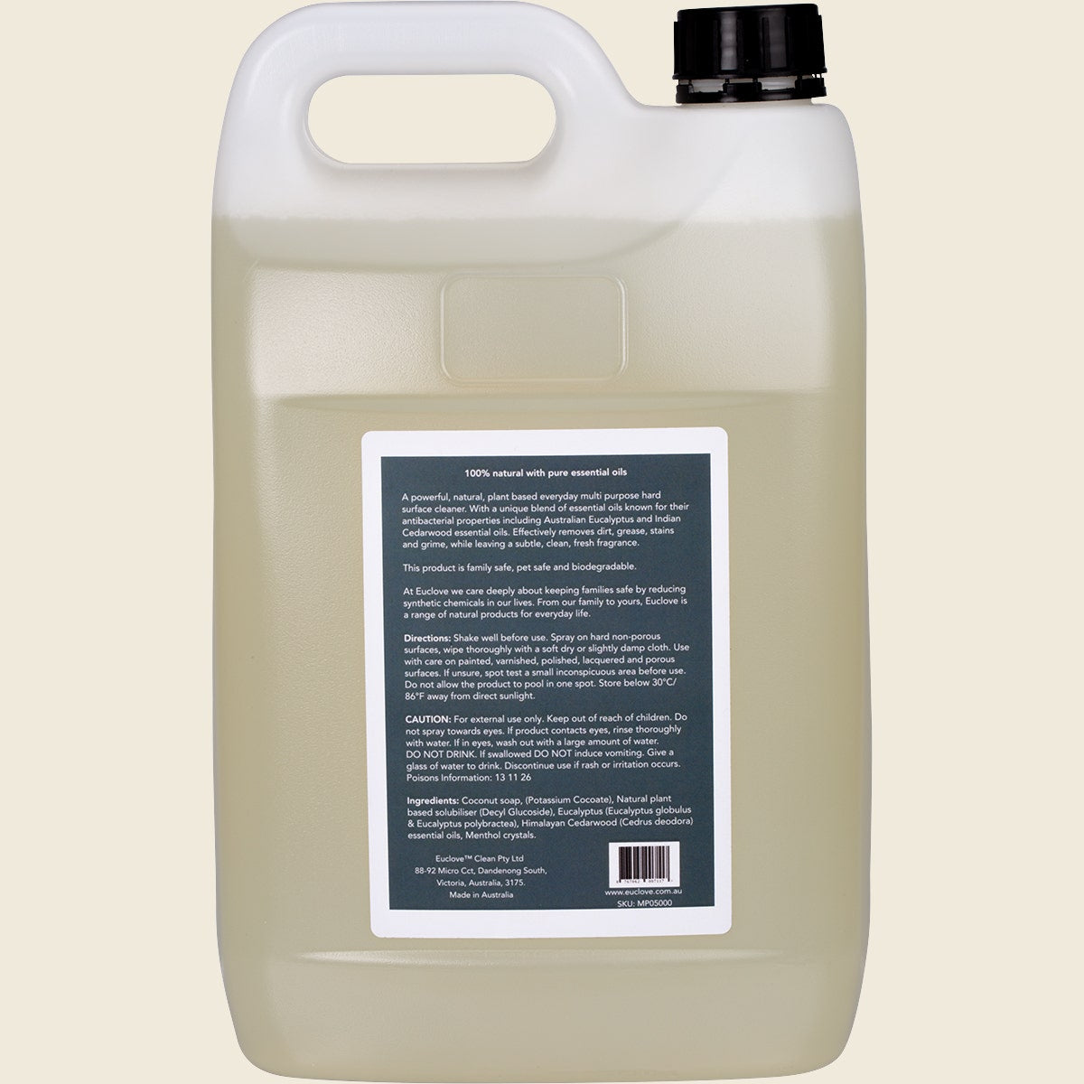 Euclove Multi-Purpose Cleaner Eucalyptus, Lavender & Cedarwood 5L