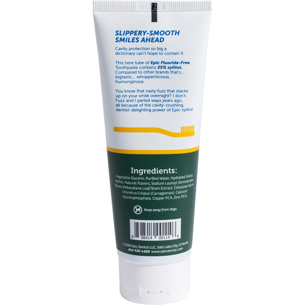 Epic Spearmint Toothpaste with Xylitol (Fluoride Free) 4.9oz