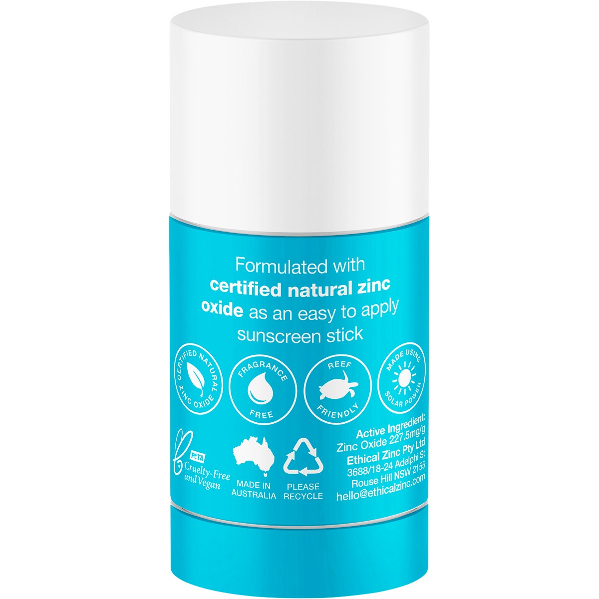 ETHICAL ZINC Natural Clear Zinc Sunscreen Stick SPF 50 50g