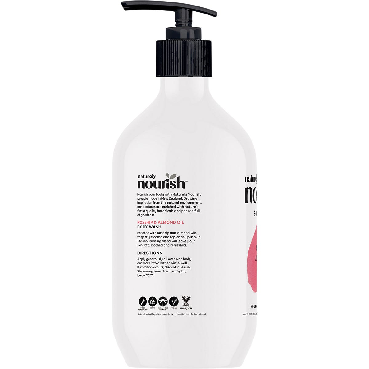 Naturely Nourish Body Wash Rosehip & Almond Oil 1L