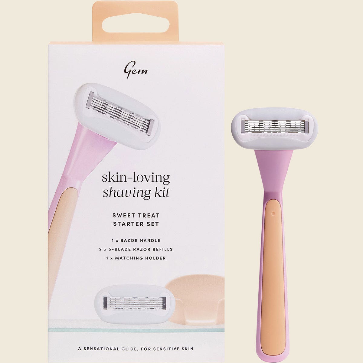 Gem Skin-Loving Shaving Kit Sweet Treat Starter Set 1pk