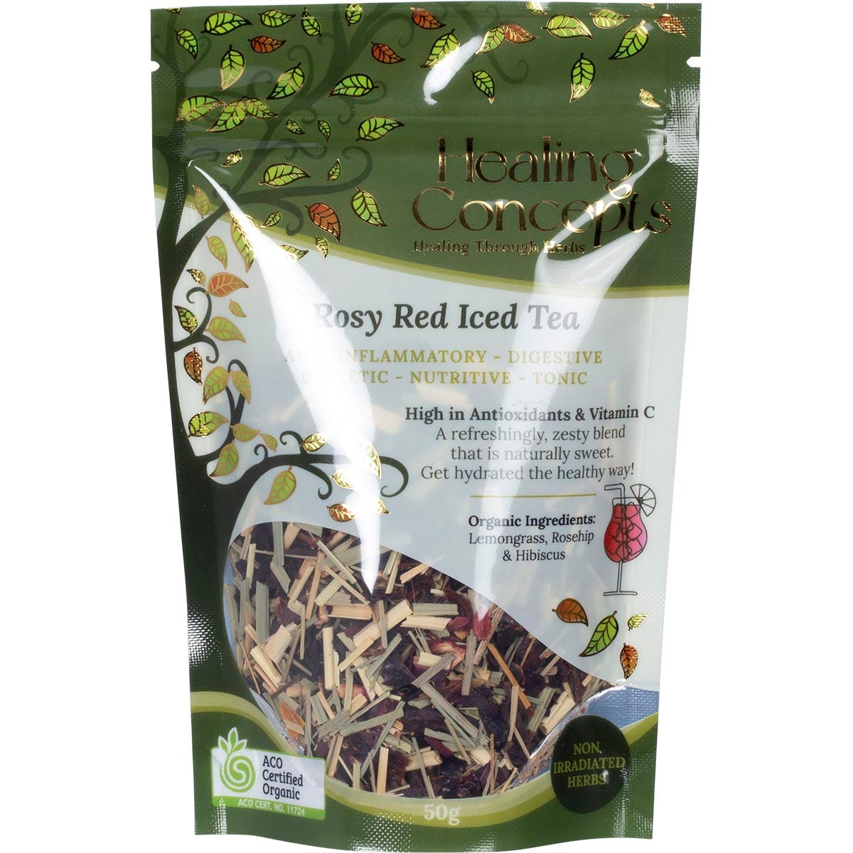 Healing Concepts Organic Blend Rosy Red Iced Tea 50g