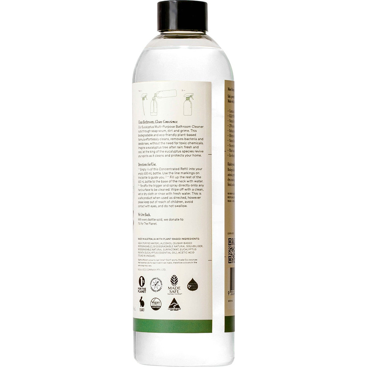 KOALA ECO Multi-Purpose Bathroom Cleaner Eucalyptus Concentrate 500ml