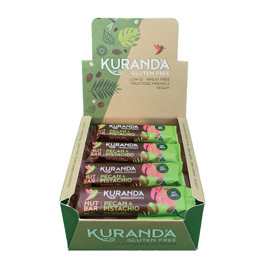 Kuranda Wholefoods Gluten Free Nut Bars Pecan & Pistachio 45g(Pack of 16)