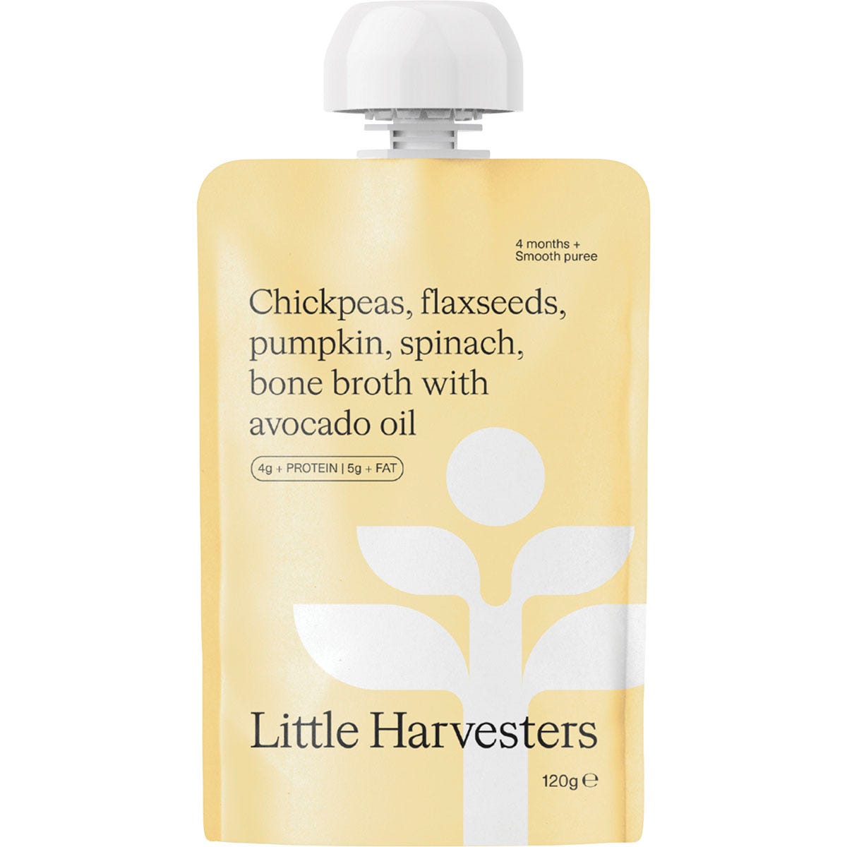 Little Harvesters Chickpeas, Flaxseeds, Pumpkin, Spinach & Bone Broth 6x120g
