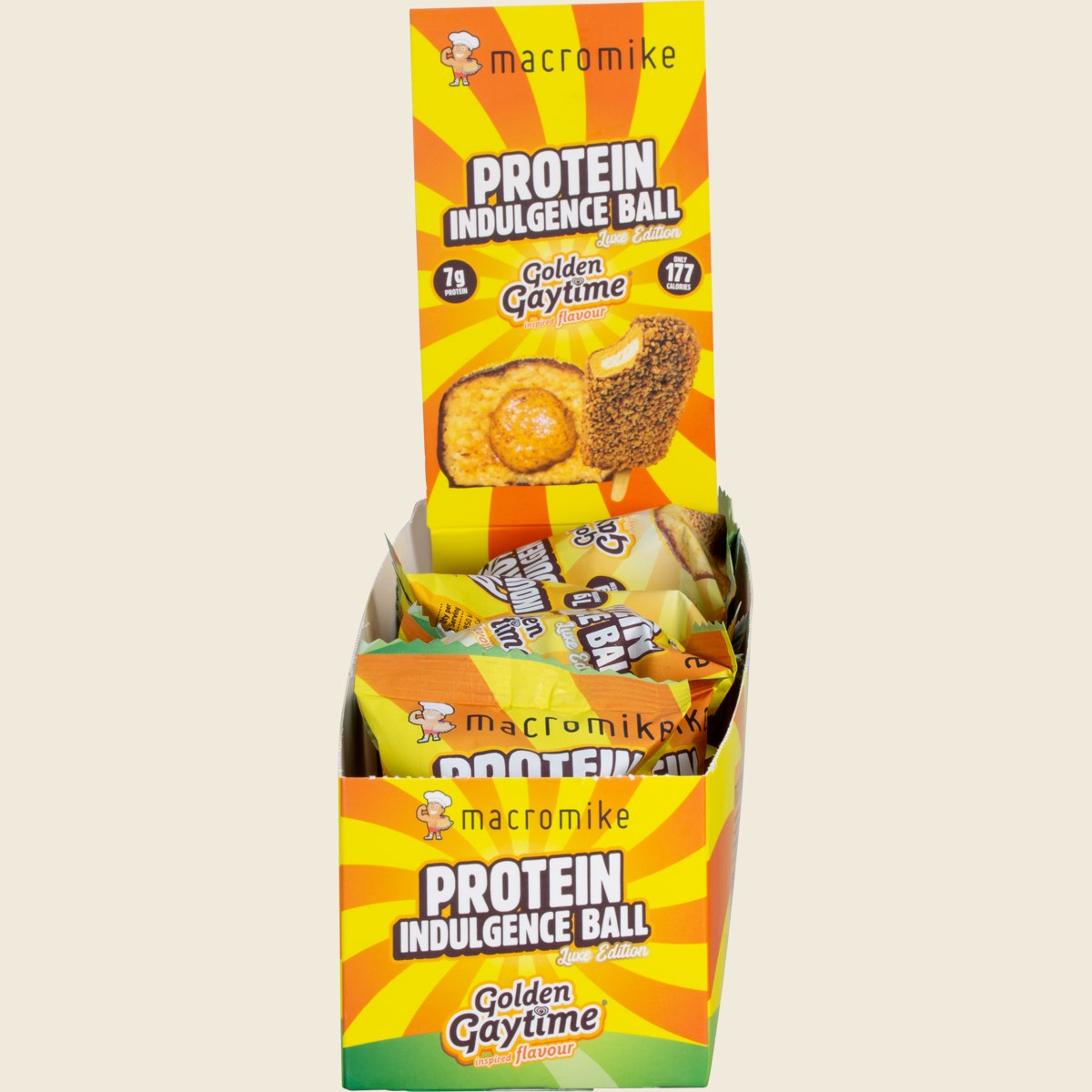 Macro Mike Protein Indulgence Ball Golden Gaytime 12x40g