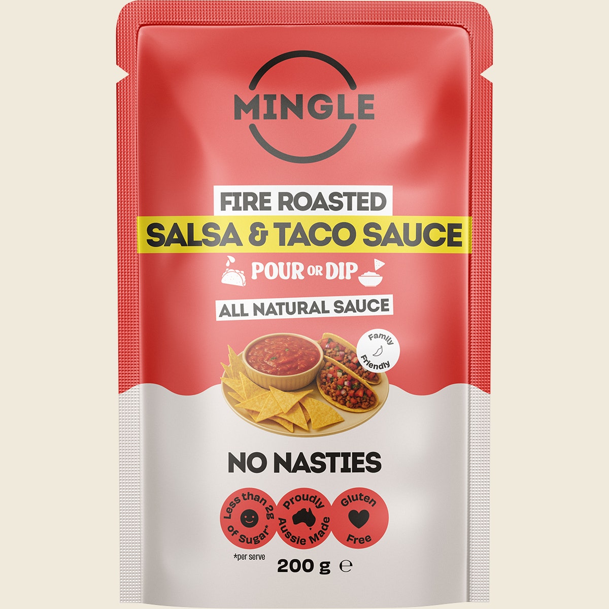 Mingle Salsa & Taco All Natural Sauce 8x200g