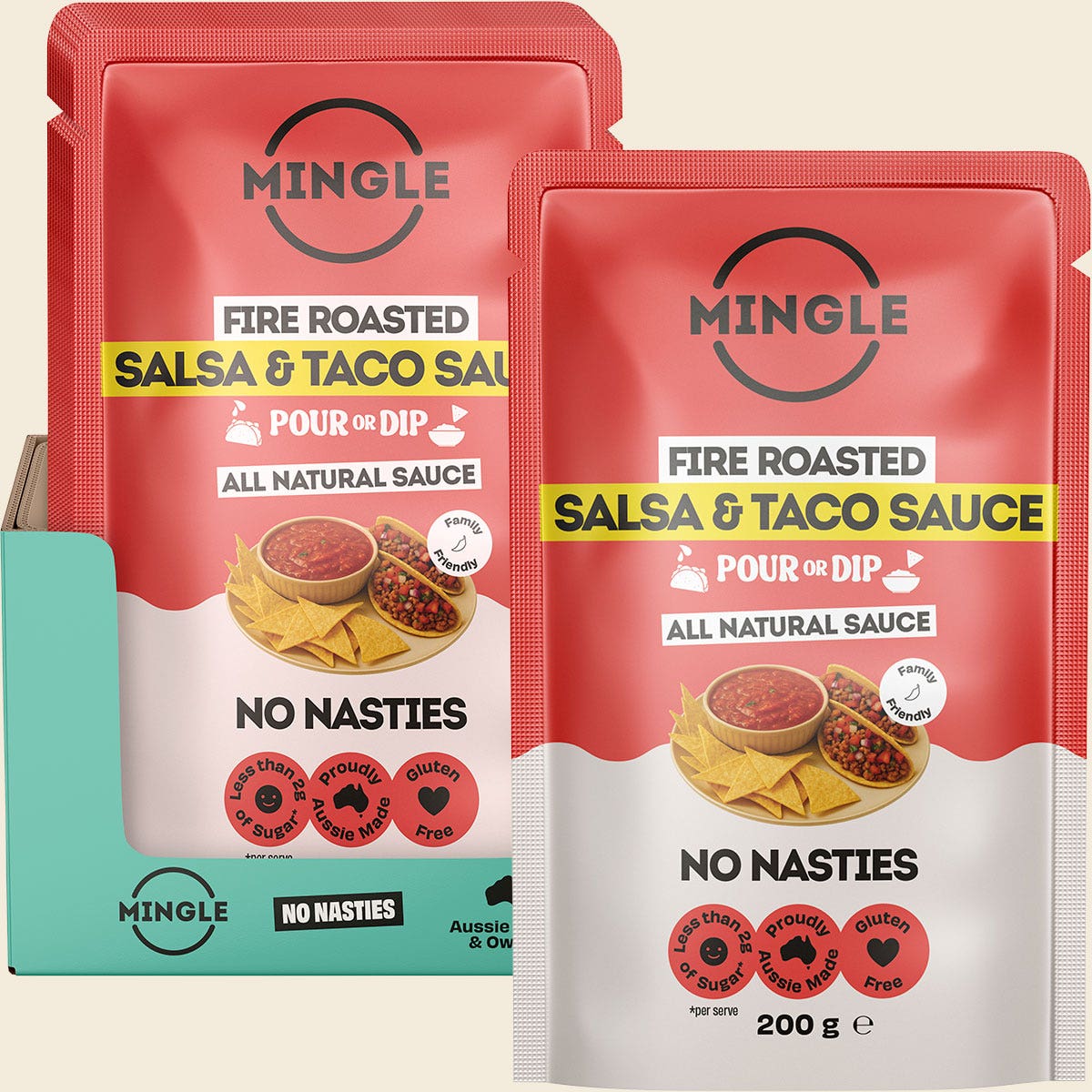 Mingle Salsa & Taco All Natural Sauce 8x200g