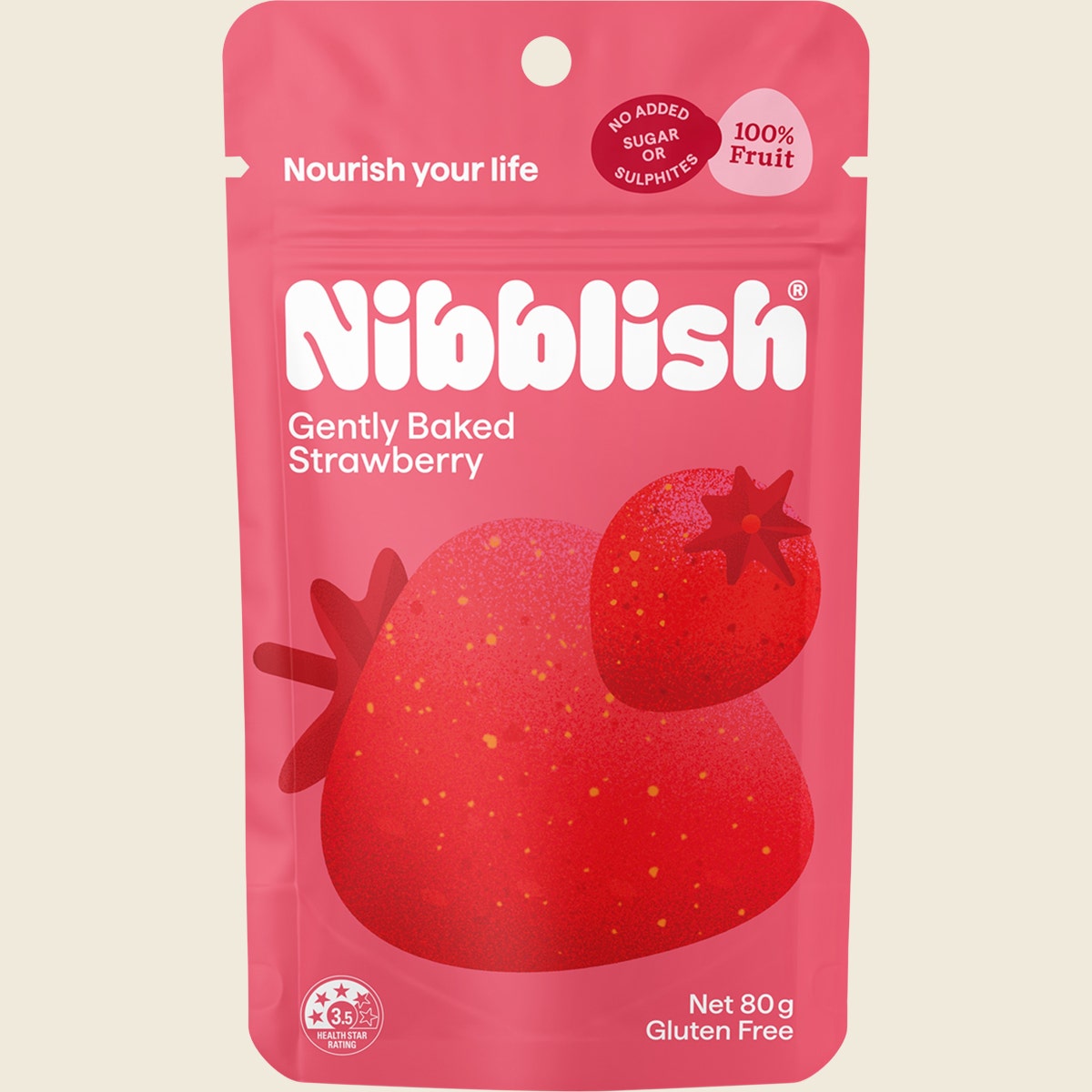 Nibblish Gently Baked Strawberry 80g