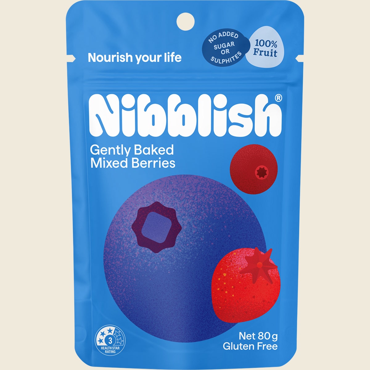 Nibblish Gently Baked Mixed Berries 80g