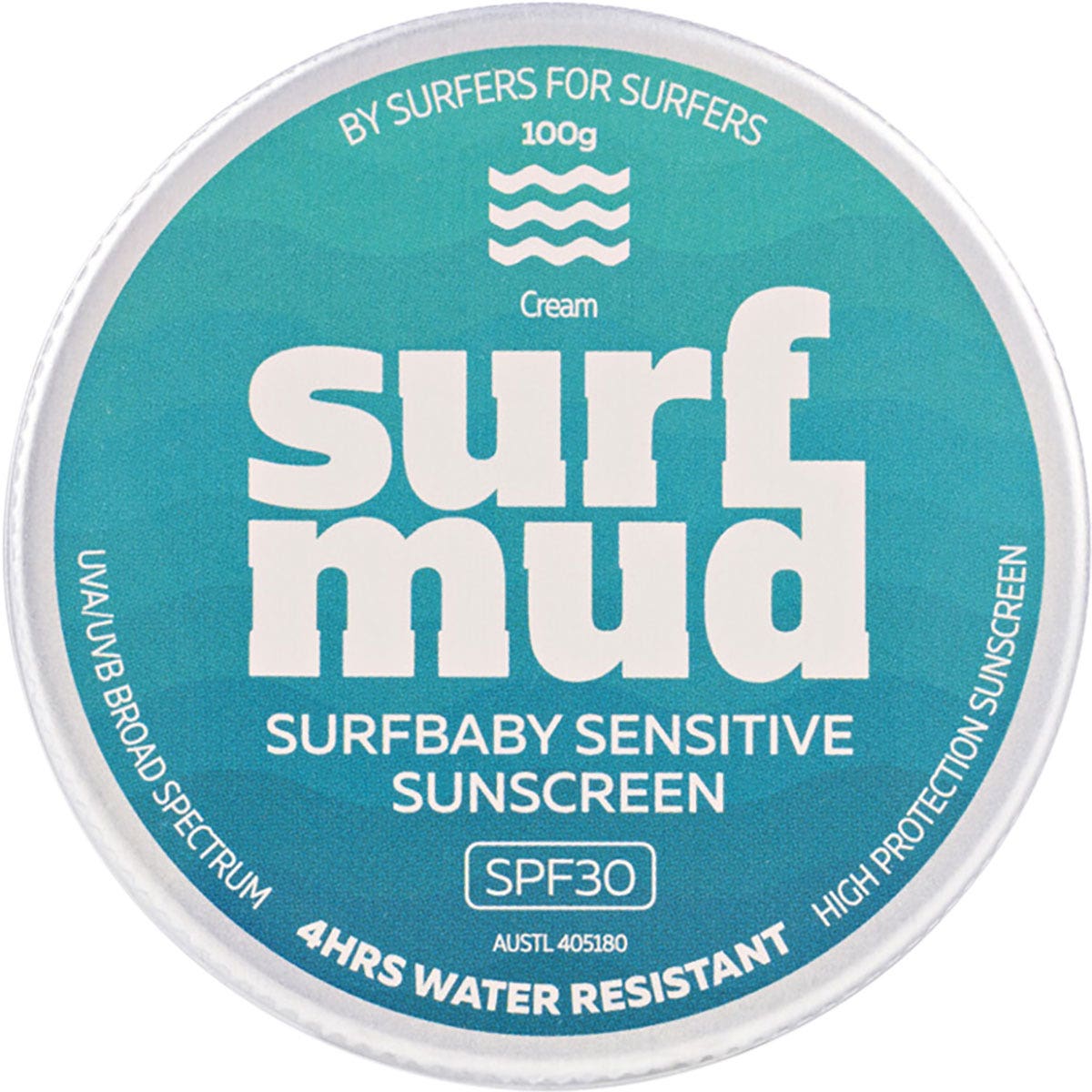 SURFMUD Surfbaby Sensitive Sunscreen SPF 30 Tin 100g