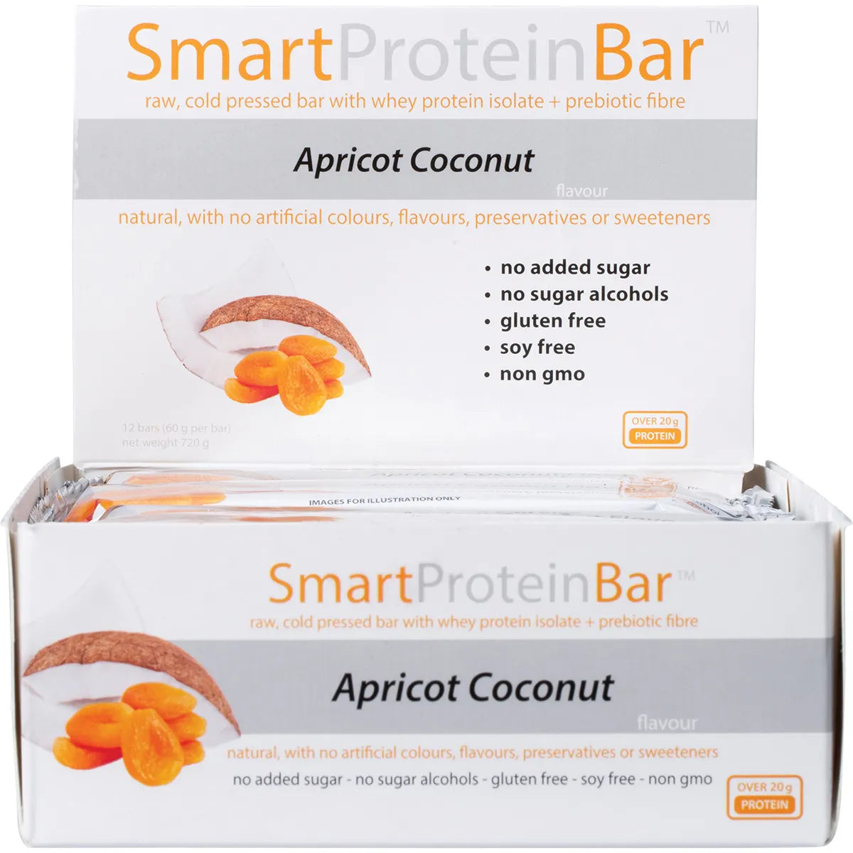 SMART PROTEIN BAR Apricot Coconut Protein Bar 12x60g