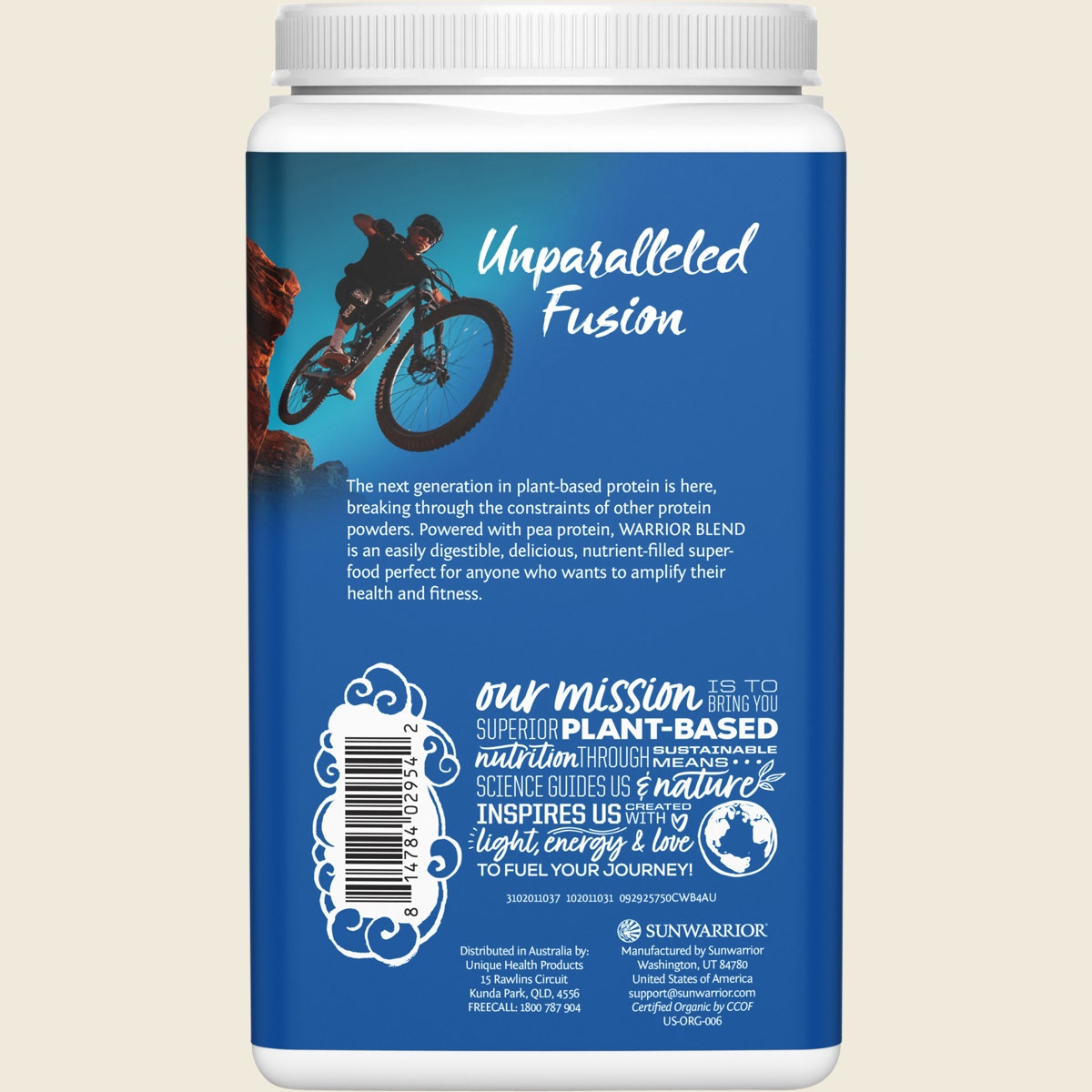 Sunwarrior Protein Powder Warrior Blend Chocolate 750g