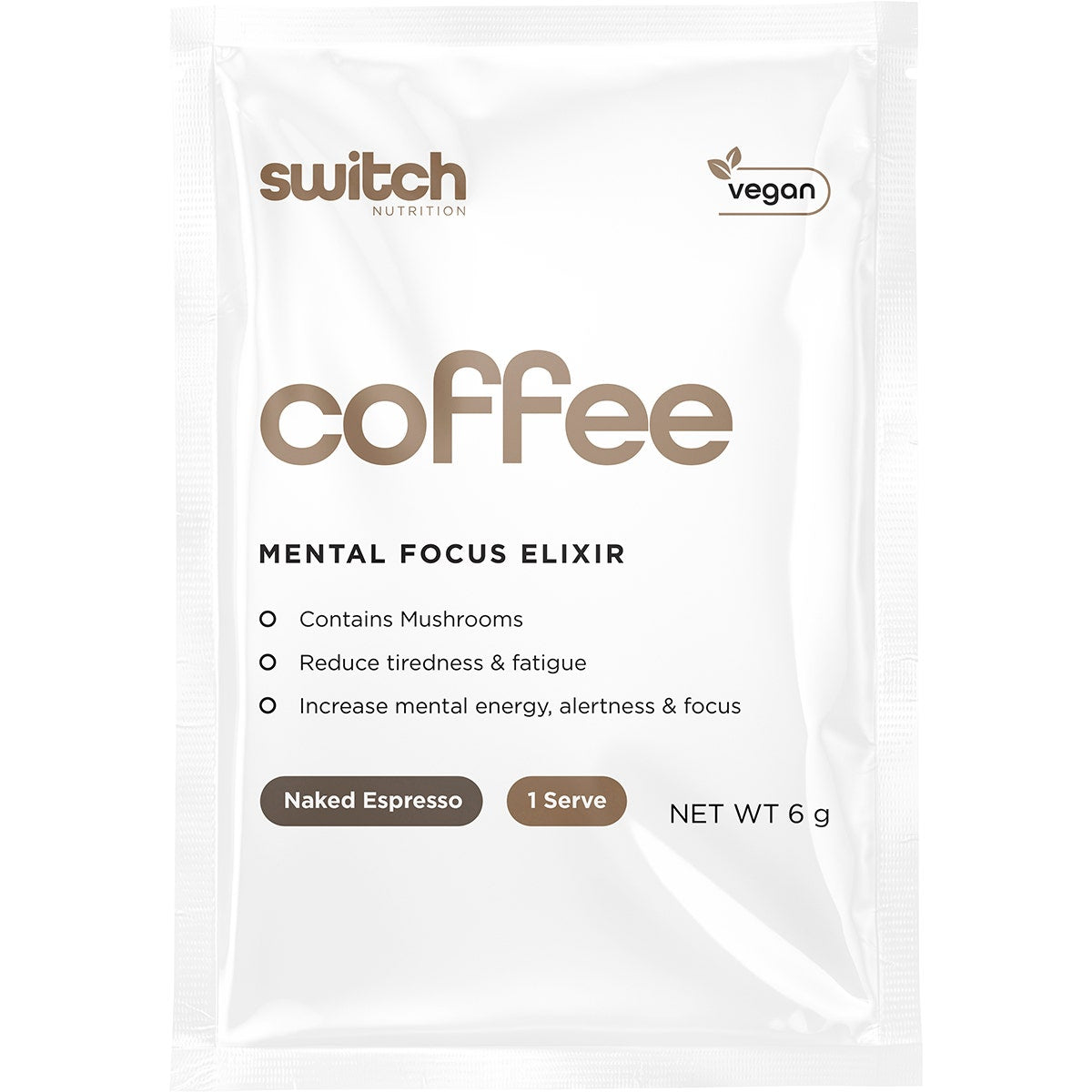 SWITCH NUTRITION Coffee Mental Focus Elixir Naked Espresso 25pk
