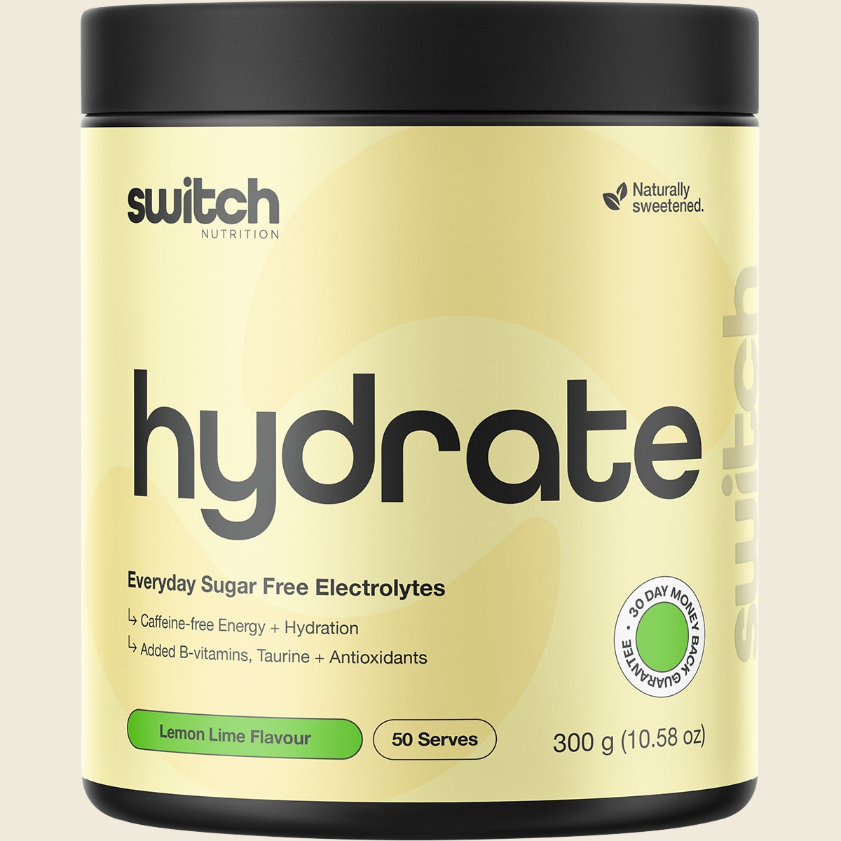 Switch Nutrition Hydrate Everyday Sugar Free Electrolytes Lemon Lime 300g