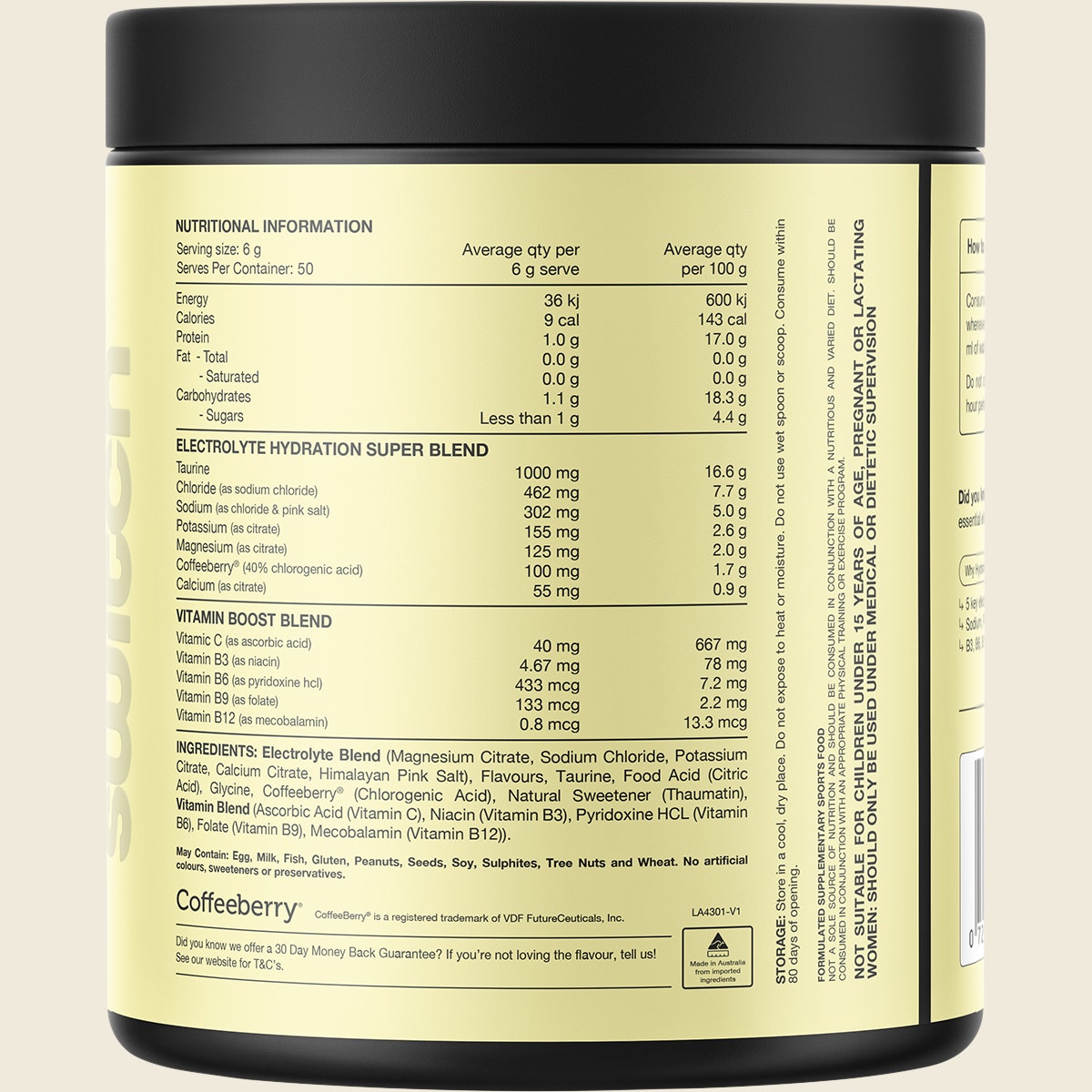 Switch Nutrition Hydrate Everyday Sugar Free Electrolytes Lemon Lime 300g